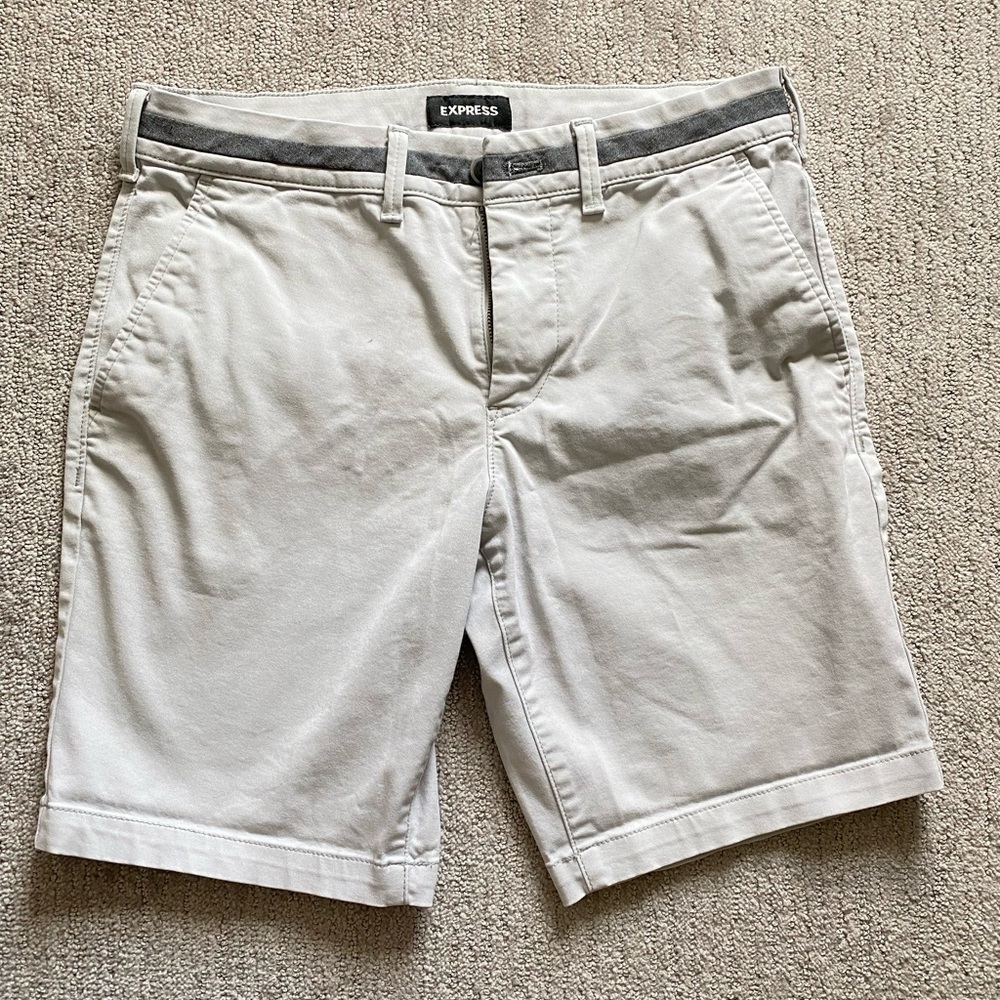 Express Light Grey Mens Shorts